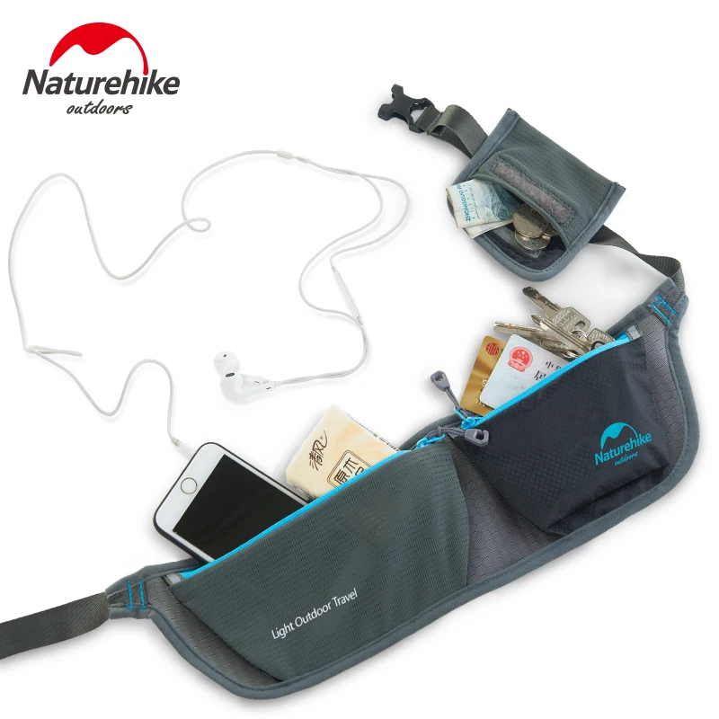 Naturehike Outdoor Fitness Ultralight Double-Bags Multifunctional Running Waist Bag Waterproof Phone Pocket