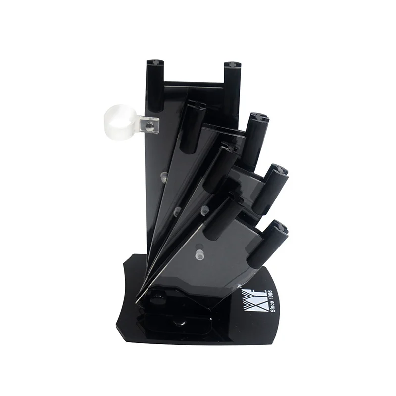 

for 3" 4" 5" 6" Ceramic Knife + One Peeler 5-Pieces Set Knife Stand Used High Grade Acrylic Knife Holder Black Knife Block