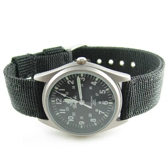 

wholesale Military Nightvision Mens Canvas quartz wrist watch bl