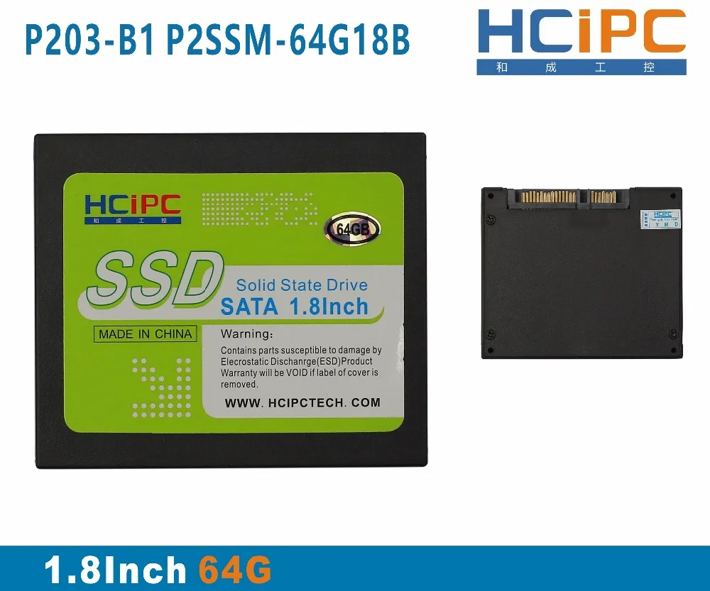 Hcipc p203-b1 p2ssm-64g18b 64 г 1.8 дюйма SATA2 SSD Solid State Drive mSATA Планшеты мини Box PC промышленные ПК ITX
