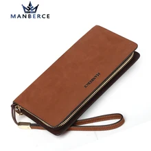 Marke MANBERCE Männer Große Kapazität Handtasche männer Geldbörsen Und Handtaschen Vintage Herren Leder Echte Brieftasche Freies Verschiffen