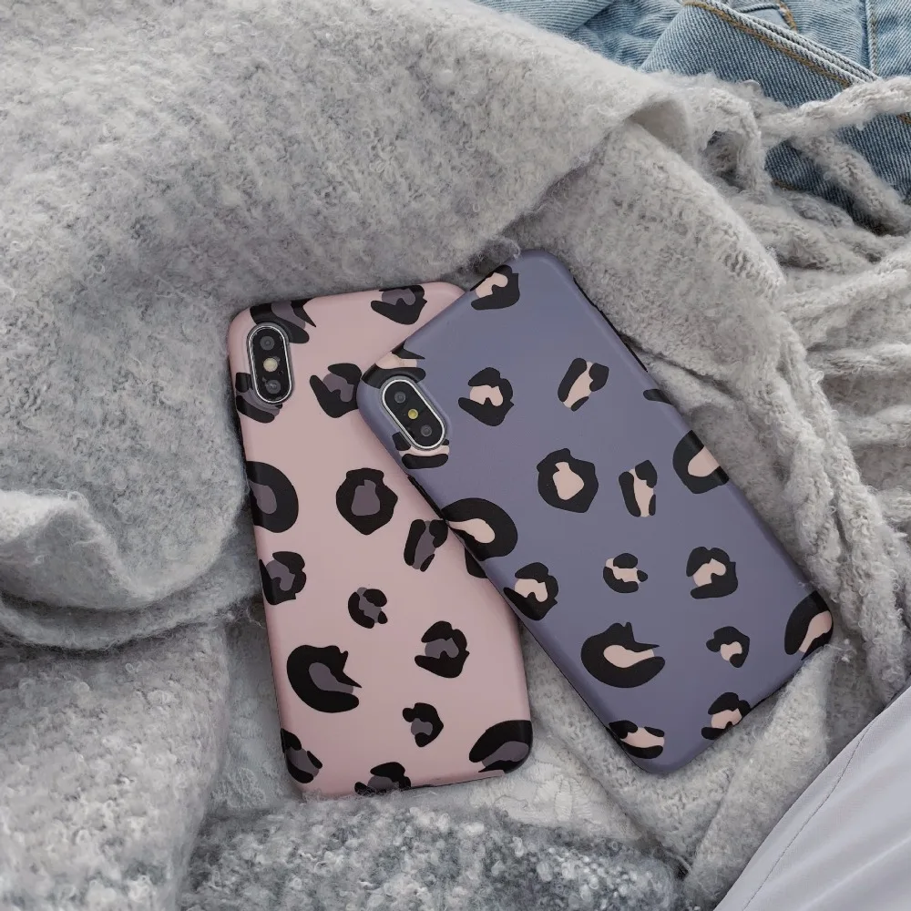 PGSD теплый зимний чехол для мобильного телефона с леопардовым узором iphone XS MAX XR apple