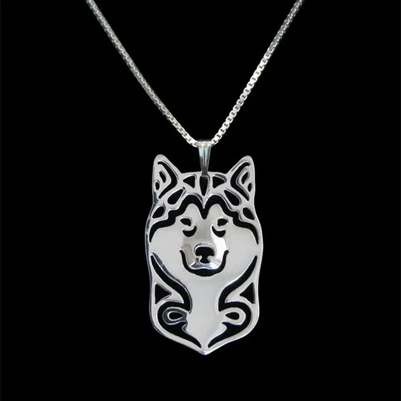 Gioelleria Raffinata E Alla Moda Del Cane Del Metallo Collane Con Pendente Degli Amanti Della Lega Alaskan Malamute Collane Di Trasporto Di Goccia