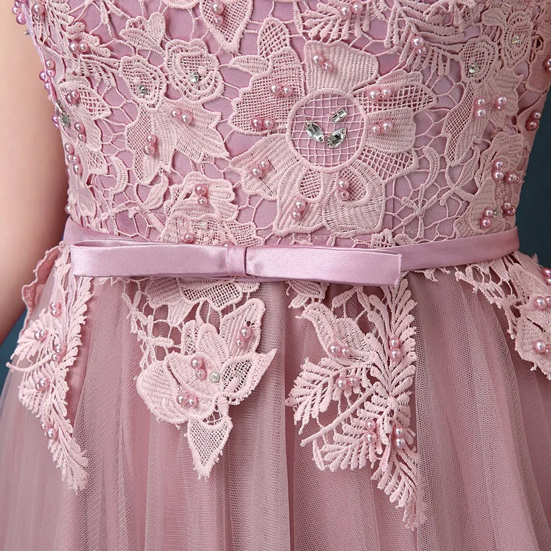 Robe De Soiree/Новое темно-розовое кружевное длинное вечернее платье с цветочным узором для невесты, элегантное вечернее платье в пол с открытой спиной