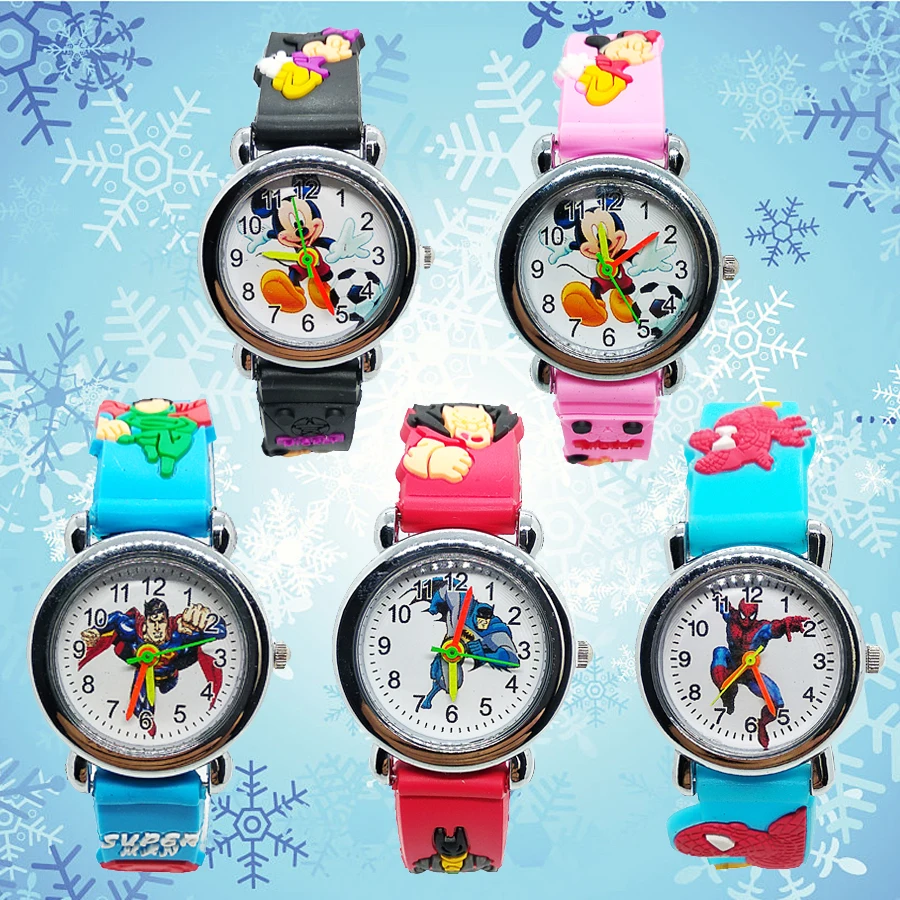 

Super hero men Watch Children Kids Watches Quartz Wristwatches for Baby Girls Boys Kid Clock Birthday party gift