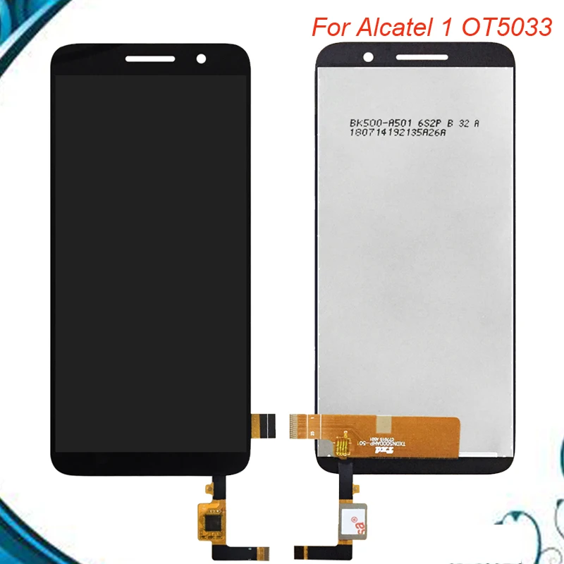 Черный ЖК-дисплей для Alcatel 1 5033 OT5033 5033D 5033Y дигитайзер панель сенсорного экрана в