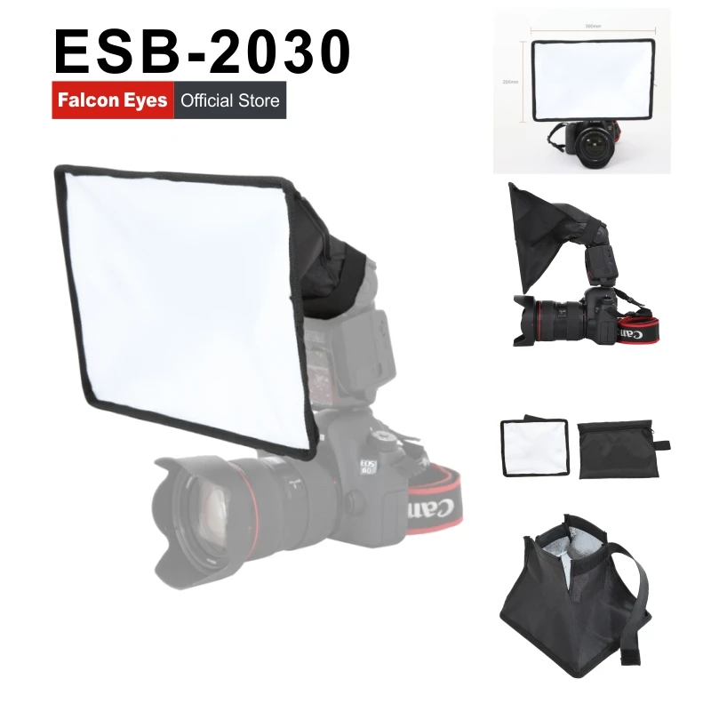 

300*200mm ESB2030 Portable Foldable Flash Diffuser Softbox for Canon Nikon Sony DSLR flash Speedlite Photo Studio Accessories