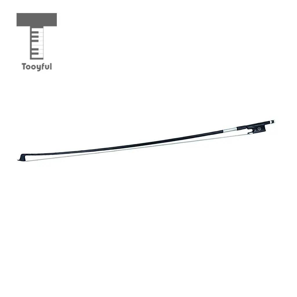 Black Carbon Fiber Violin Bow for 4/4 3/4 1/2 1/4 1/8 Violin Faddle #5