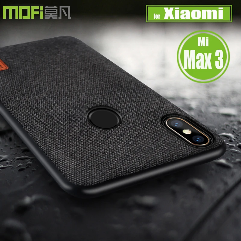 Xiaomi mi макс 3 чехол Сяо Max3 крышка Mofi полотно ткани сращивания мягкий силиконовый
