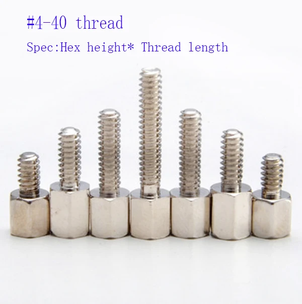 4 40 UNC thread brass spacer copper female to female thread connector Nut Hex Standoff Spacer