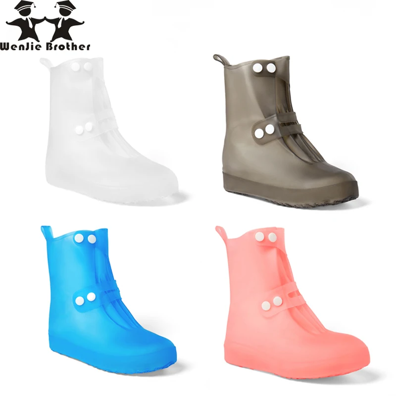 

wenjie brother high quality long rain boots children rain cover men rubber shoes covers waterproof lady rain boots cover