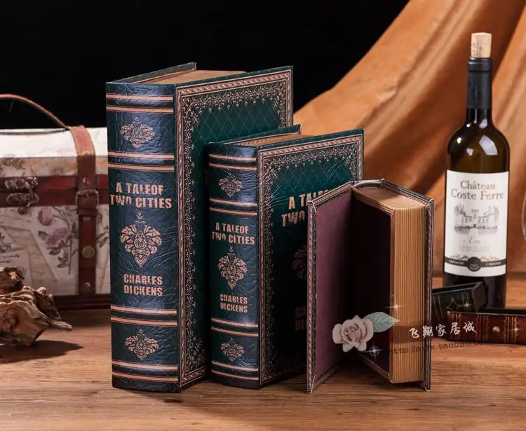 الأوروبية الحديثة الرجعية محاكاة الكتب ، وهمية الكتب ، خزانة ، الديكور ، التصوير ، الدعائم ، كتاب صناديق