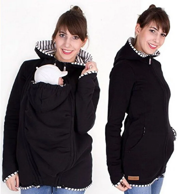 

Baby Carrier Jacket autumn Maternity Hoodies Women Outerwear Coat For Pregnant Womens Kangaroo hoodies maternity jacket 5303
