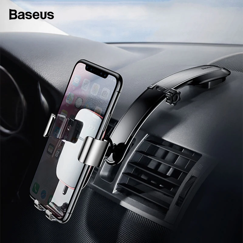 

Baseus Gravity Car Phone Holder For iPhone Xs Max X Car Mount Holder For Phone in Car Metal Plate Cell Mobile Phone Holder Stand