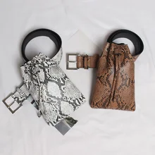 Стиль змеиная поясная сумка женские Мини-Сумки из искусственной кожи поясная сумка для телефона Модный женский пояс Сумка нагрудные сумки Bolosa кошелек