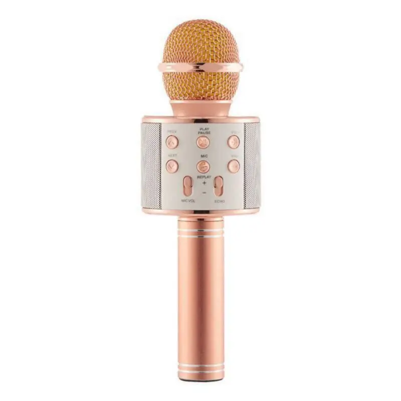 WS 858 беспроводной микрофон professional конденсаторный караоке bluetooth Стенд радио mikrofon studio Запись studio WS858 - Цвет: Красный