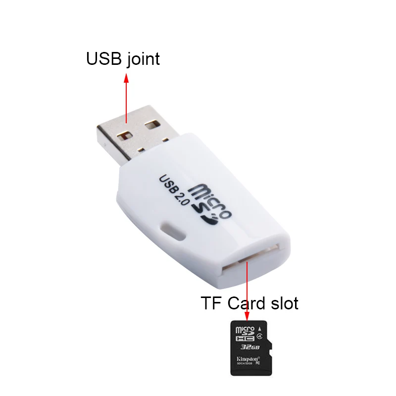 SR кардридер милая карта памяти MicroSD в форме Луны t flash адаптер карты до 64 ГБ 5