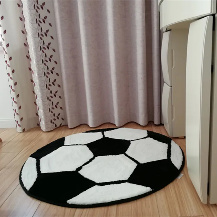 Rfwcakполиэстеровые противоскользящие круглые ковры для гостиной, спальни, коврики для компьютерного стула, ковры для футбола, баскетбола, детская комната - Цвет: football
