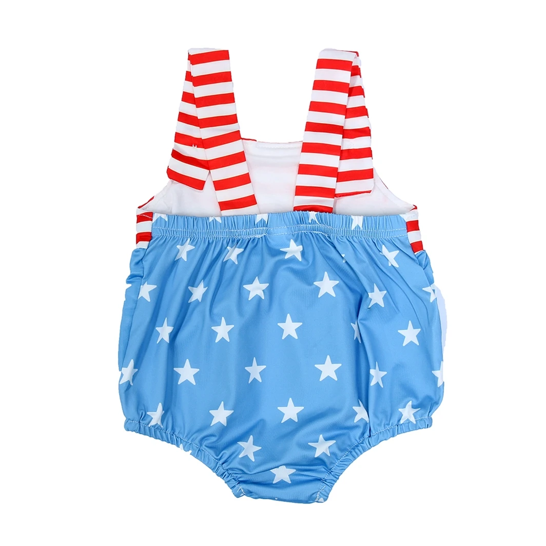 

Independence Day Newborn Baby Toddler Girl Boy Clothes Body Suits American Flag Classic Jumpsuit for Kid