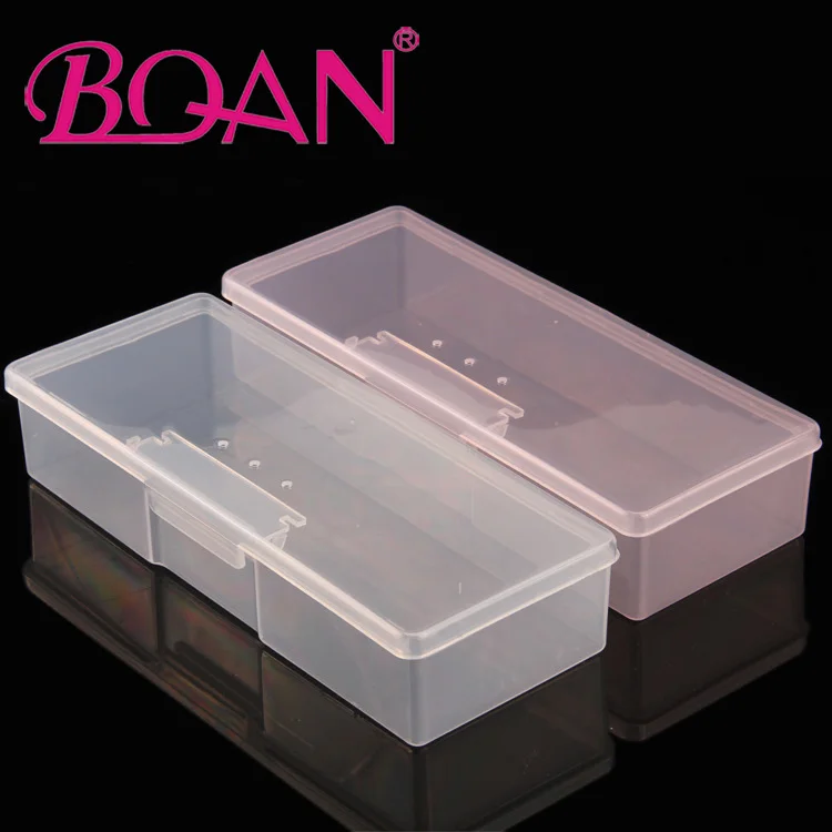 1 PC Transparent Cuboid Container Storage Case Box Nail Art container Plastic Storage Box Free