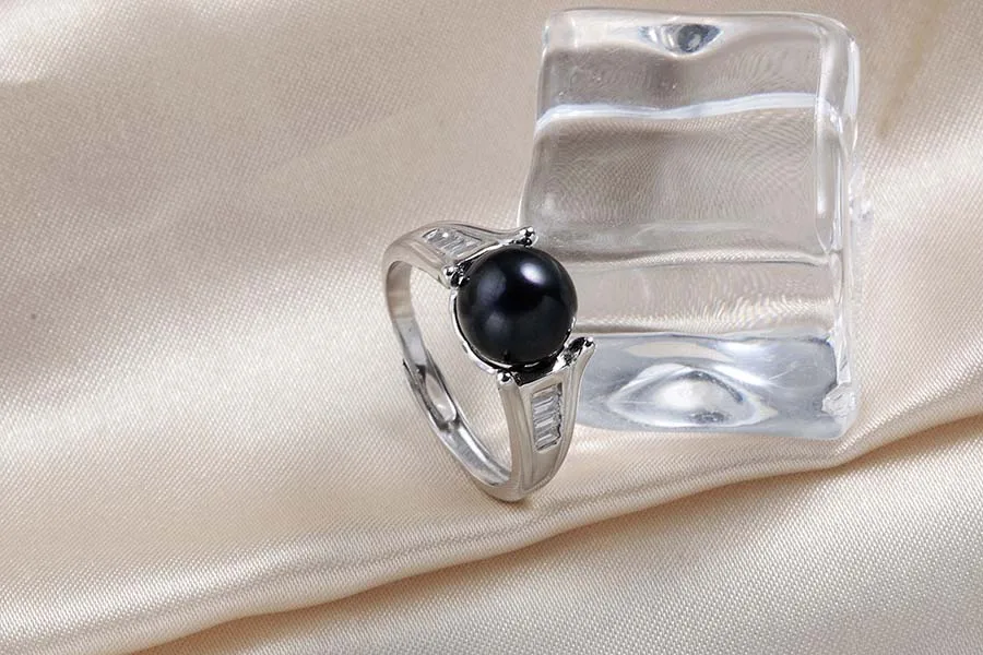 Lindo, модное 925 пробы Серебряное свадебное кольцо для женщин, элегантное высококачественное кольцо из натурального жемчуга, вечерние ювелирные изделия 9-10 мм