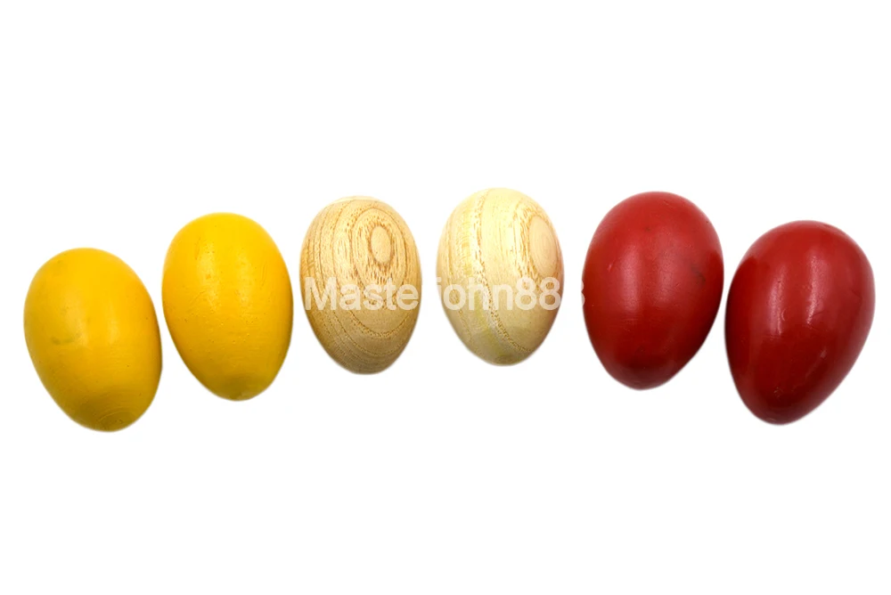 

2pcs Natural Wood Sound Eggs Shaker Maracas Percussion