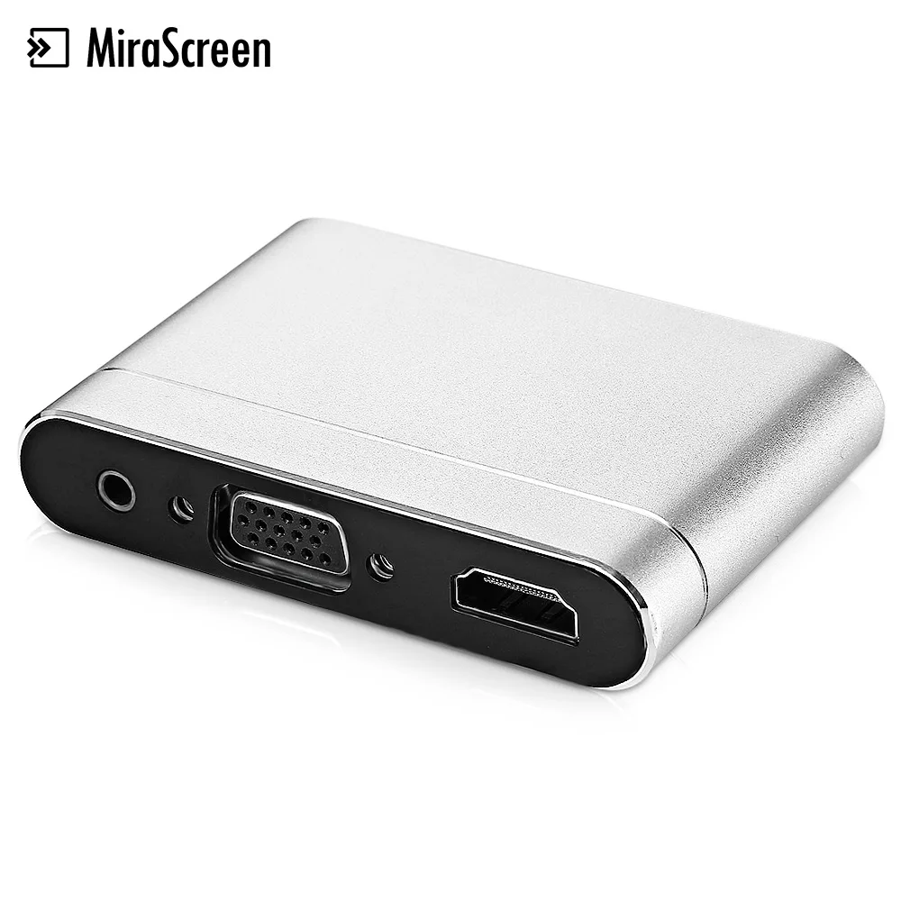 

MiraScreen X6SE Mini TV Stick 1080P Ultra-HD Video Converter Display AM8252W 600MHz Dual Port HDMI VGA Adapter Aluminum Metal