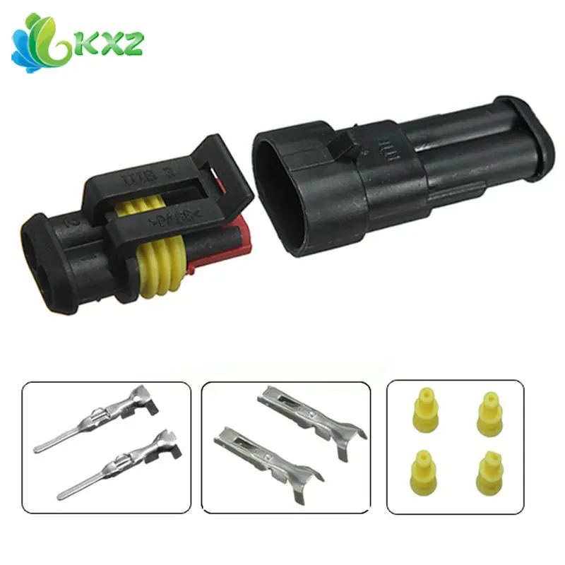 10sets! Car Part 2 Pin Way Sealed Waterproof Automotive Electrical Wire