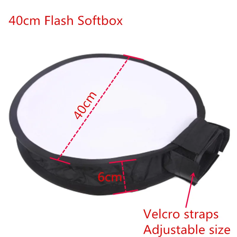 40cm Fordable Diffuser Mini Flash Softbox for Speedlite Portable Light Control Gear (9)_