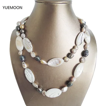 

100% FRESHWATER PEARL NECKLACE,90 CM LONG NECKLACE ,very fashion colors pearls,baroque shape pearl