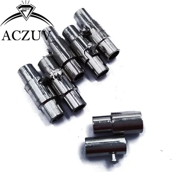 

100piece Gunmetal Black End Tubes for leather cord 8mm Leather Jewelry Magnetic Clasps LCMC001
