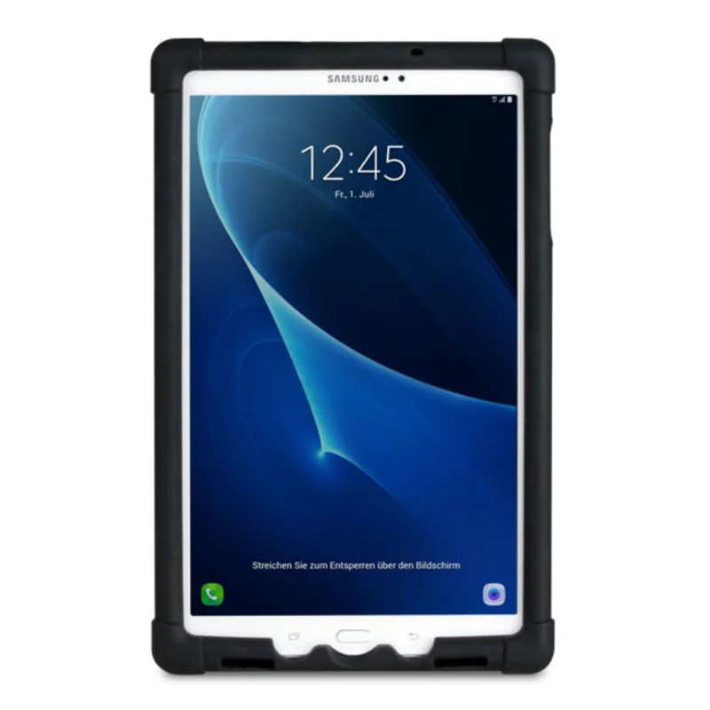 MingShore Прочный чехол для Samsung Galaxy Tab A 10,1 дюймов T580N/T585C силиконовый мягкий чехол для A6 SM-T580/T585 чехол для планшета - Цвет: Black