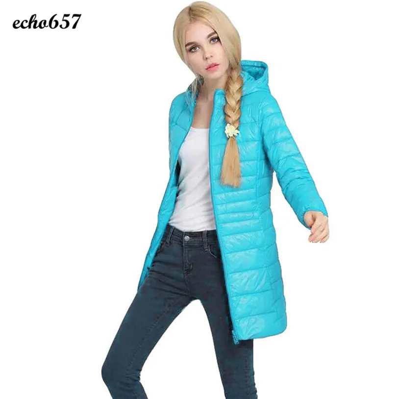 

Hot Sale Women Coat Echo657 New Fashion Women Winter Coat Lady Ultra Light Slim Hooded Coat Parkas CoatDec 14
