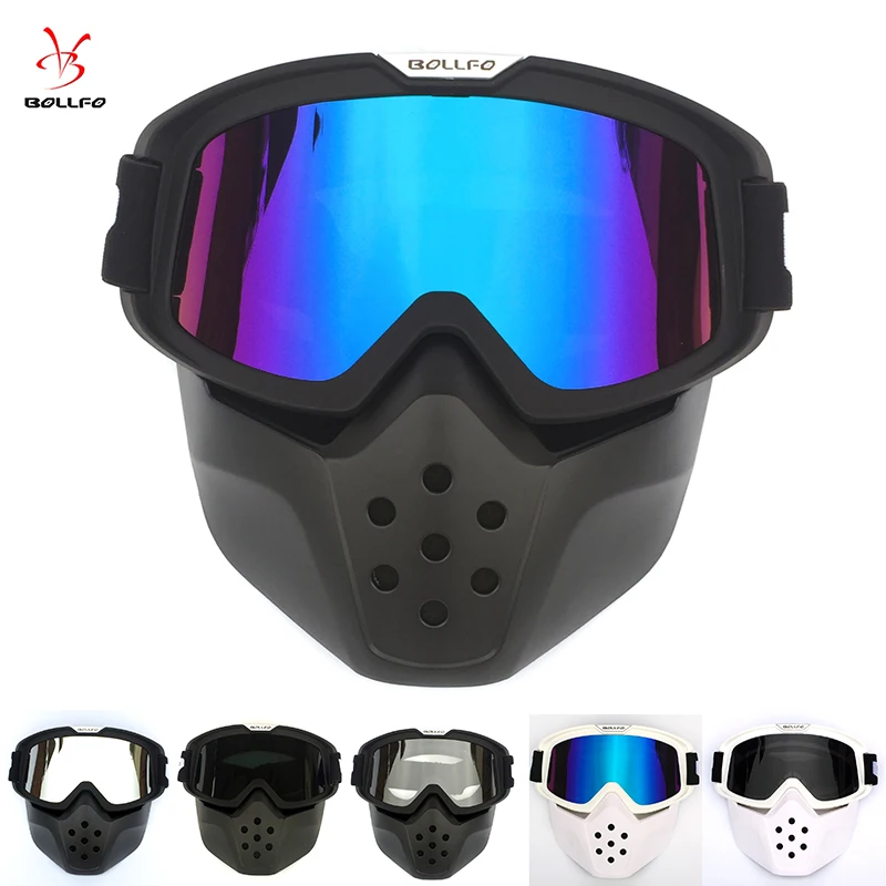 Shark Motorcycle Helmet Glasses UV400 Motorcross Helmet Goggles Retro