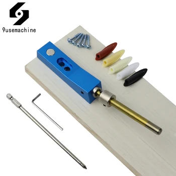 

Aluminum Alloy Pocket Hole Jig Kit Magnet Drill Guide Set With 9.5mm Single Hole Drill Bit Bevel Angle Puncher Woodworking Tools