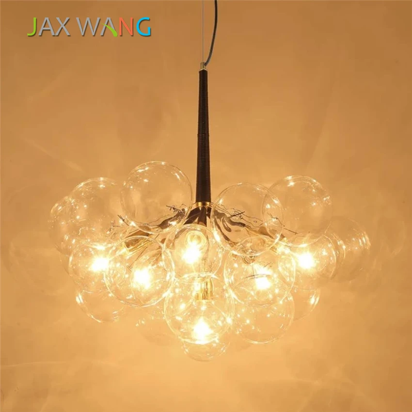 

LED Abajur E27 Kitchen Dining & Bar 9/12/18 Heads Bulbs DNA Bubble Glass Ball Pendant Lamp Fixture Magic Bean Bar Cafe Lighting