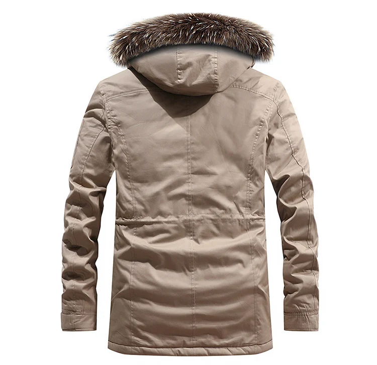 Зимние карго-парки мужские ветровки Теплые пальто Толстая теплая куртка 95% хлопок с капюшоном верхняя одежда