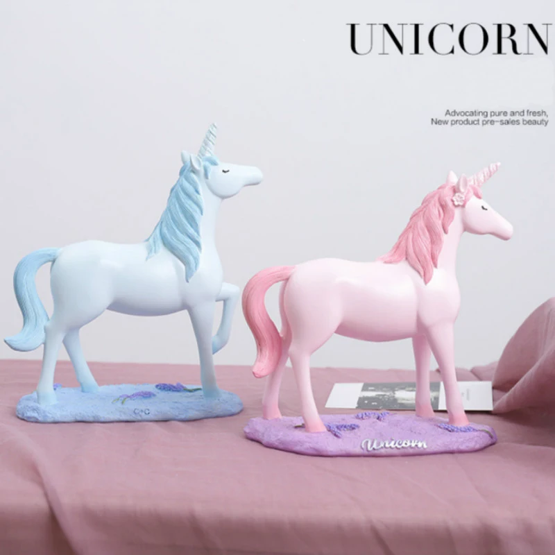 Unicorn Figurines Decorative Ornaments Miniatures Unicorn Horse Art  Desk Bedroom Living Room Home Decorative gift Accessories (4)