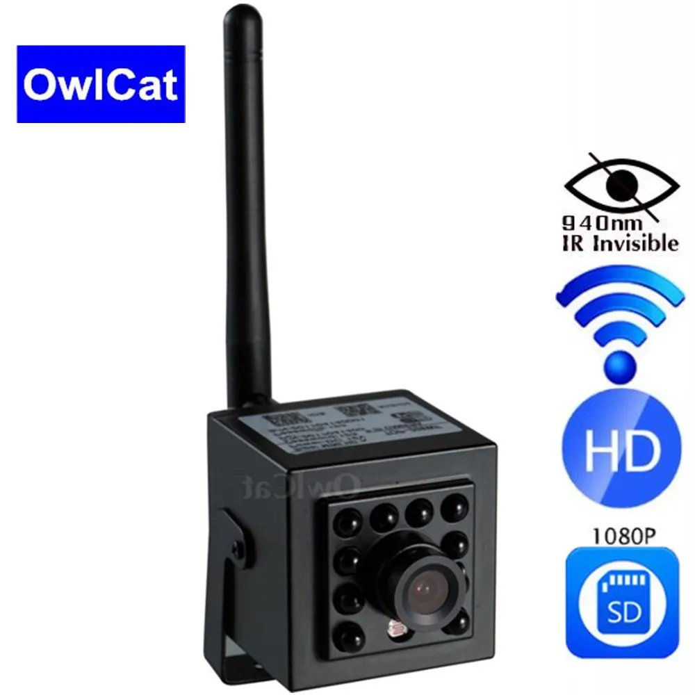 

HD 1080P Mini IP Camera Wifi Security Network Wireless CCTV Camera P2P Memory Slot Motion Detection Alarm Buzzer Push Phone APP