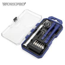 WORKPRO шт. 18 шт. отвёртки для iphone ipad смартфон ремонт инструмент наборы щелевые Phillips Torx треугольники Биты Набор присоски