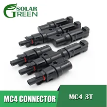 30A 1000 В Электрический Солнечный MC4 разъем MC4 3T 1 до 3 в филиал параллельного подключения фотоэлектрической панели кабель провода Conne