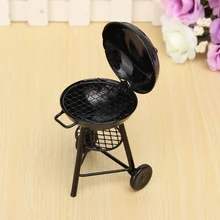 Hot Sale Cute 1/12 Scale BBQ Grill Miniature Ornaments Doll house Gadget Kitchen Food Furniture for Dollhouse Kids Toys