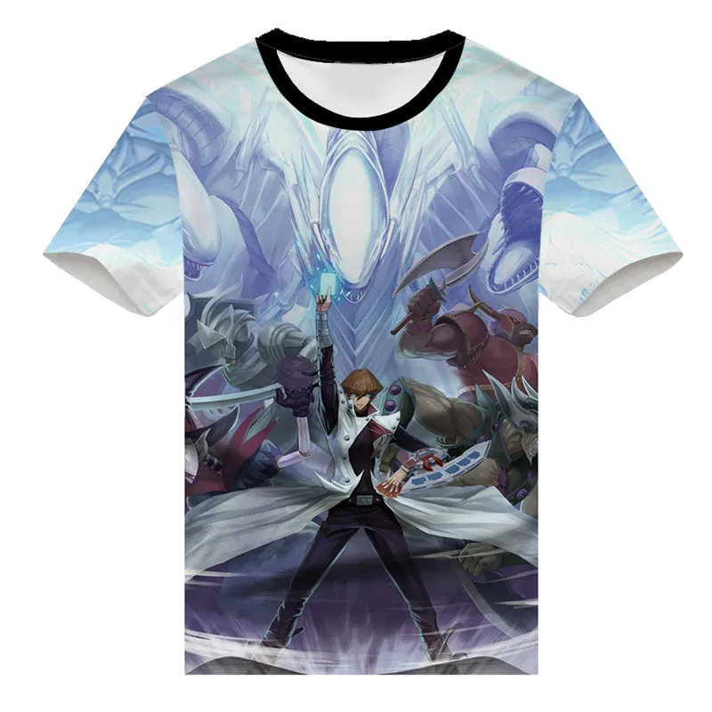 3D Yu Gi Oh мужские летние футболки для мальчиков и девочек унисекс с коротким рукавом с круглым вырезом Футболка с героями мультфильмов - Цвет: 5