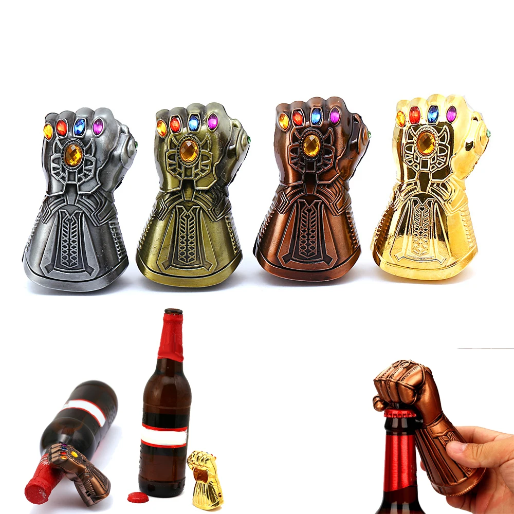 

Marvel Avengers Thanos Glove Keychain Endgame Bottle Opener Keyrings Key Chains Metal Pendant Infinite Power Gauntlet llaveros