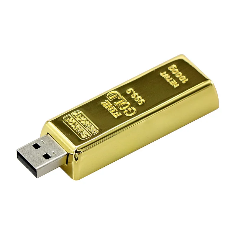 Модный золотой слиток USB флеш-накопитель флеш-карта памяти флеш-накопители 64 ГБ 32 ГБ 16 ГБ 8 ГБ 4 ГБ Флешка память