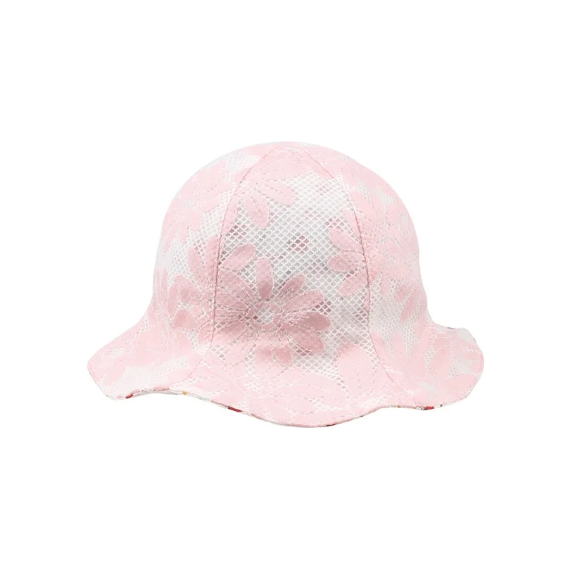 Lace Flower Girls Panama Hat Cotton Prince Baby Girls Cap Summer 2 Sides Panama Cap For Girls Cute Cotton Baby Girls Clothings  (4)