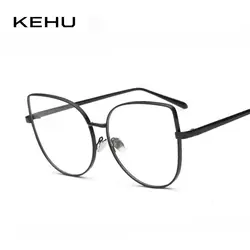 Kehu Для женщин большой Рамки кошачий глаз Очки марка сплава Рамки очки h1750