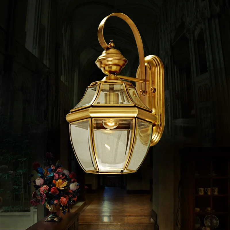 free shipping 1 pcs copper lamp outdoor wall lamps Wall Sconce outdoor