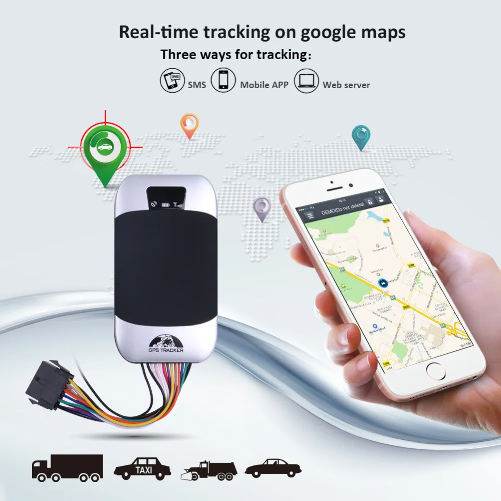 Car GPS Tracker Vehicle Tracker GSM GPS Locator Coban TK303G Waterproof IP66 Remote Control Cut Off Engine Geofence Free Web APP