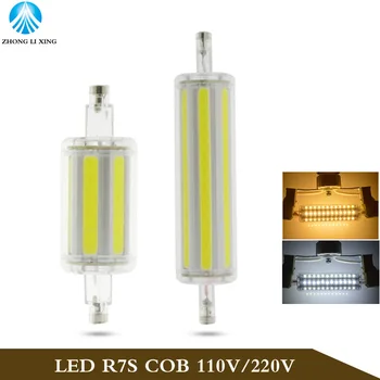 

1Pc 9W 15W R7s COB Led Bulb 78mm 118mm Spotlight Bulb 220V Dimmable Lampada Led R7s Cold Warm White Replace Halogen Floodlight